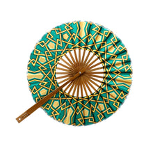 360° Foldable Bamboo Fan (Mamluks Pattern)