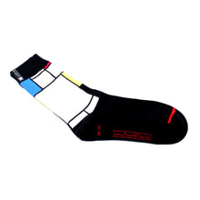 Composition with Blue, Red, Yellow and Black - Socks