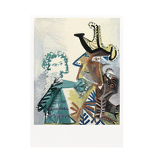 Postcard - Musketeer and child