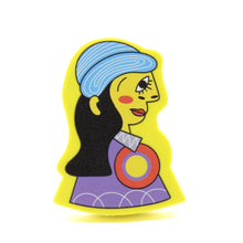 Shaped Eraser - Woman with a Blue Hat