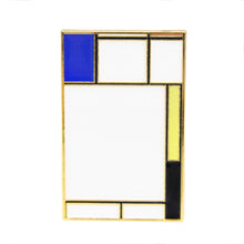 LAD Pin - Composition with Blue, Red, Yellow, and Black