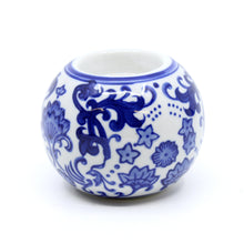 Candleholder - Blue and White Ceramic