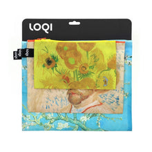 Loqi Zip pockets. Vincent Van Gogh - Sunflowers, Self portrait with straw hat, Almond blossom.