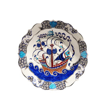 Iznik big dish 'Boat' 35cm