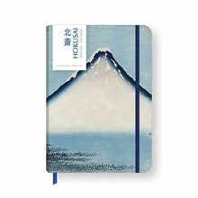 A5 Notebook with elastic. Katsushika Hokusai - Blue Fuji