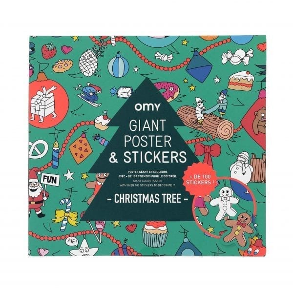 Large Poster with Stickers Christmas Tree