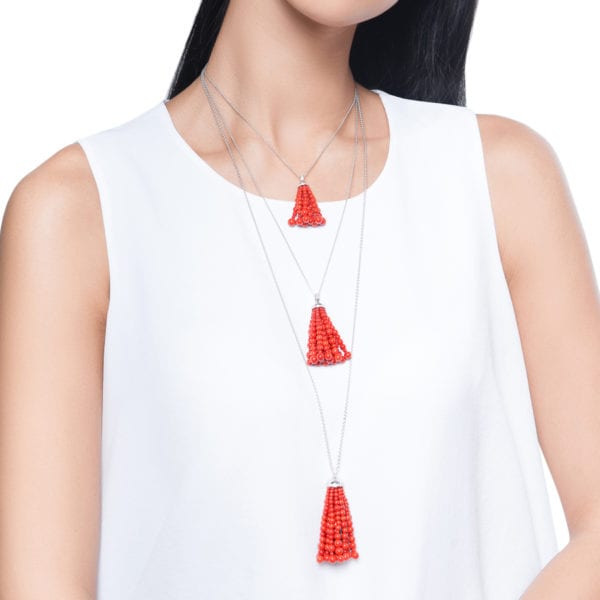 Bahar Gafla Necklace with corals