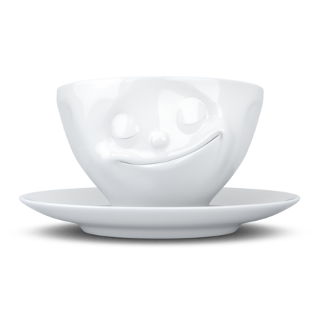 Coffee Cup Happy, white, 200 ml